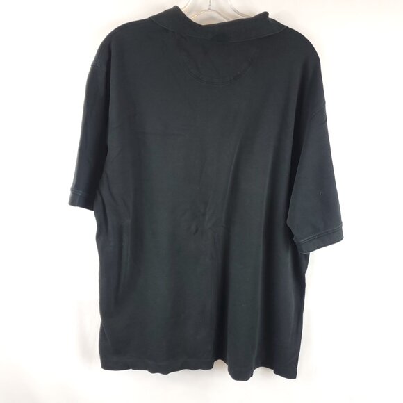 Roundtree & Yorke Supima Cotton Mens Polo Blk Luster Soft Collection Shrt Slv XL - Picture 8 of 9